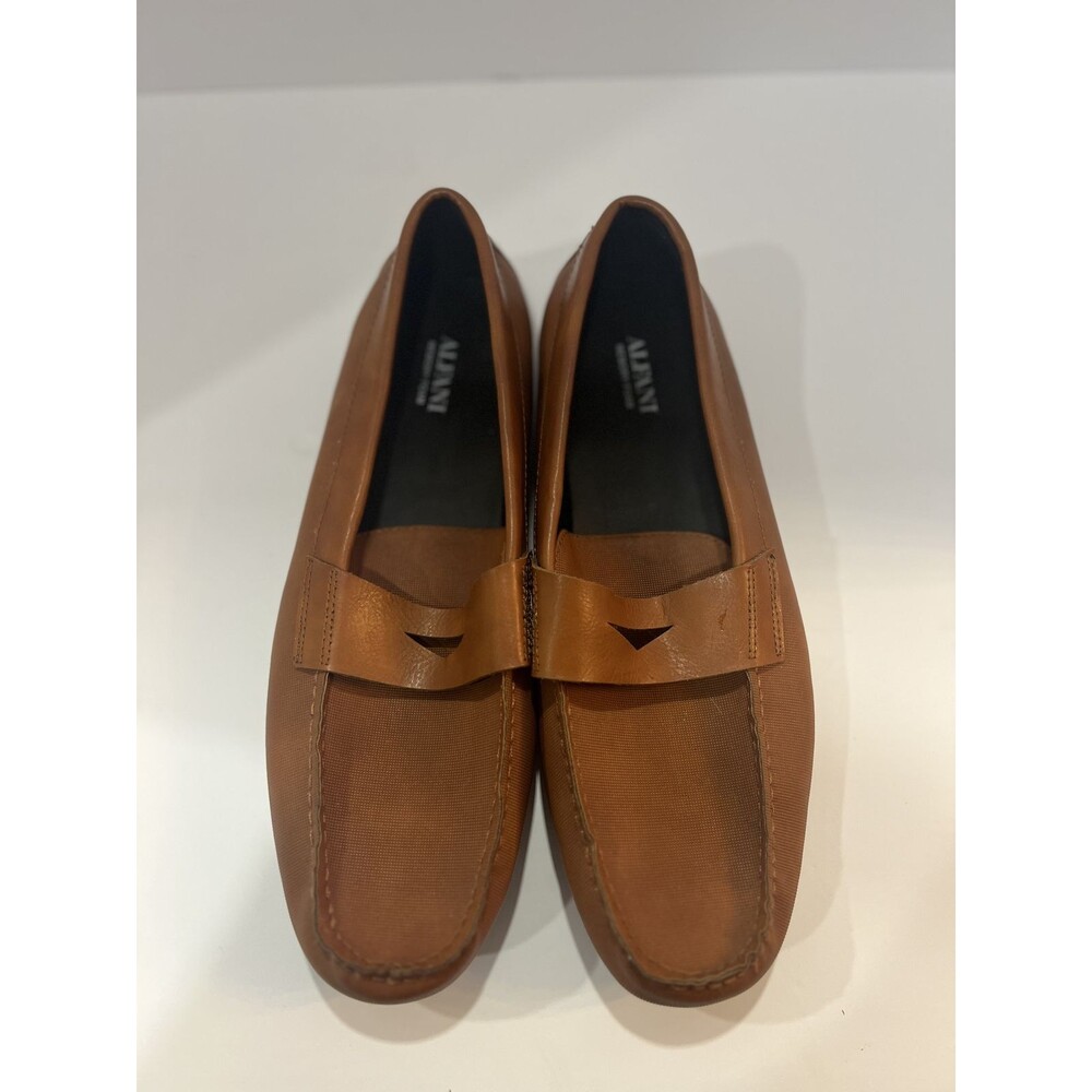 Alfani Men's Brown Leather Boat Loafers